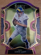 2020 Panini Select Purple Die-Cut Prizm #13 Jared Goff