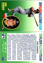 1989 Fleer All Stars #2 Jose Canseco