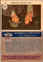 1959 Fleer Ted Williams #9 Eddie Collins|Ted Williams