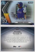 2022 Bowman Chrome Bowman Scouts Top 100 #BTP-95 Maximo Acosta