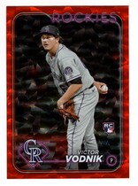 2024 Topps Orange Crackle Foil Series 2 #607 Victor Vodnik