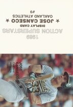 1989 Broder Action Superstars Display Cards #9 Jose Canseco