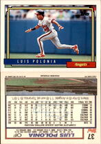 1992 Topps Base Set #37 Luis Polonia