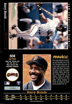 1993 Pinnacle Base Set #504 Barry Bonds