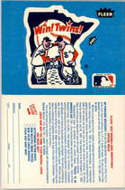 1985 Fleer Team Stickers #NNO Twins (Logo)