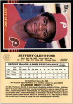 1985 Donruss Base Set #624 Jeff Stone