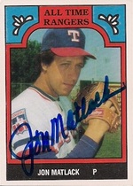 1986 TCMA Rangers Greats #2 Jon Matlack