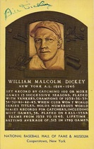1965 Baseball Hall of Fame Gold Plaque Postcards 1965-2015 #1954 Bill Dickey