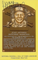 1965 Baseball Hall of Fame Gold Plaque Postcards 1965-2015 #1983 Juan Marichal
