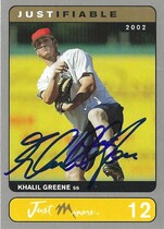 2002 Justifiable Silver #12 Khalil Greene