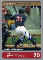 2002 Justifiable Silver #20 Casey Kotchman