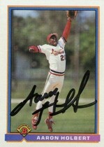 1991 Bowman Base Set #399 Aaron Holbert