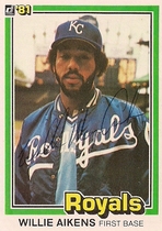1981 Donruss Base Set #220 Willie Aikens