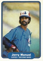 1982 Fleer Base Set #195 Jerry Manuel