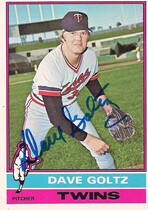 1976 O-Pee-Chee OPC Base Set #136 Dave Goltz