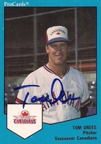 1989 ProCards Vancouver Canadians #588 Tom Drees