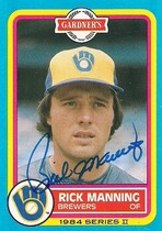 1984 Team Issue Milwaukee Brewers Gardners #11 Rick Manning