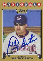 2008 Topps Gold Border #242 Manny Acta