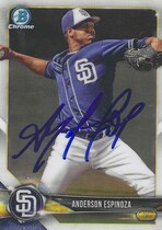 2018 Bowman Chrome Prospects #BCP220 Anderson Espinoza