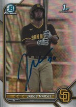 2022 Bowman Chrome Draft Refractor #BDC-73 Jakob Marsee