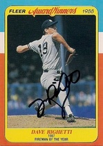 1988 Fleer Award Winners #33 Dave Righetti