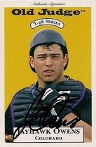 1996 Signature Rookies Old Judge #25 Jayhawk Owens