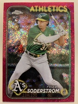 2024 Topps Chrome Magenta Speckle Refractor #298 Tyler Soderstrom