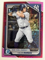 2024 Bowman Chrome Prospects Fuchsia Shimmer Refractor #BCP-214 Caleb Durbin