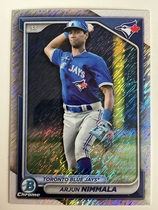 2024 Bowman Chrome Prospects Shimmer Refractor #BCP-199 Arjun Nimmala