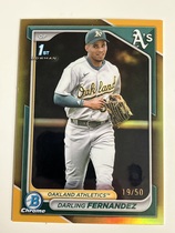 2024 Bowman Chrome Prospects Gold Refractor #BCP-184 Darling Fernandez