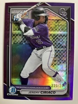 2024 Bowman Chrome Prospects Purple Refractor #BCP-165 Jeremy Ciriaco