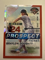 2024 Panini Prospect Edition Holo Prospect Ticket Red Ice #48 Braylon Doughty