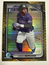 2024 Bowman Chrome Prospects Gold Reptilian Refractor #BCP-225 Derek Bernard