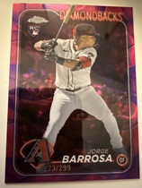 2024 Topps Chrome Update Magenta & Purple Lava Lamp Refractor #USC163 Jorge Barrosa