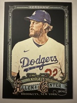 2025 Topps Allen & Ginter X #37 Clayton Kershaw