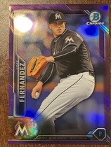 2016 Bowman Chrome Purple Refractor #9 Jose Fernandez