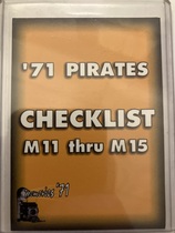 1993 Ted Williams Memories #M15 1971 Pittsburgh Pirates|Checklist